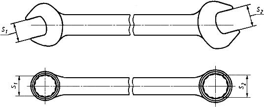 ГОСТ 10112-2001 (ИСО 1085-99) Ключи гаечные двусторонние. Размеры комбинаций зевов