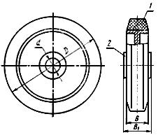 ГОСТ 11112-70 Колеса с массивными резиновыми шинами безрельсового транспорта. Типы. Основные параметры и размеры (с Изменениями N 1, 2)