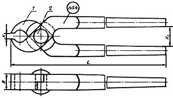 ГОСТ 11387-75 Инструмент кузнечный для ручных и молотовых работ. Клещи поперечные с полукруглыми губками. Конструкция и размеры (с Изменением N 1)