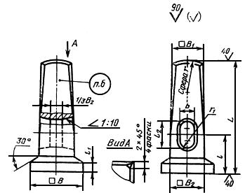 ГОСТ 11412-75 Инструмент кузнечный для ручных и молотовых работ. Гладилки плоские. Конструкция и размеры (с Изменением N 1)
