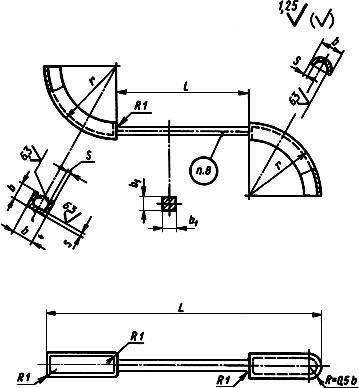 ГОСТ 11789-74 Полозки фигурные отделочные. Конструкция (с Изменениями N 1, 2, 3)