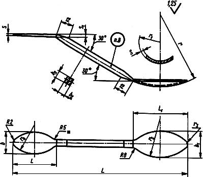 ГОСТ 11792-74 Ложечки с ланцетами отделочные. Конструкция (с Изменениями N 1, 2, 3)