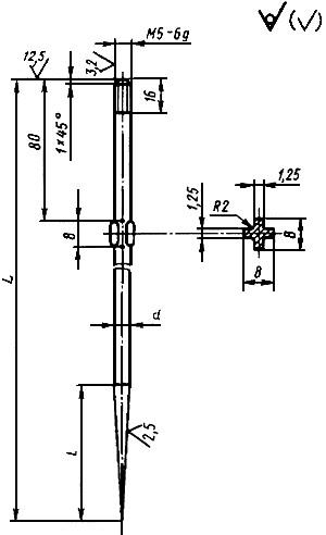 ГОСТ 11800-74 Иглы вентиляционные короткие. Конструкция (с Изменениями N 1, 2, 3)