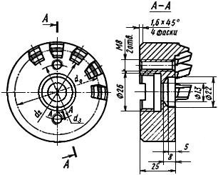 ГОСТ 11903-77 Головки зуборезные цельные для конических колес с круговыми зубьями. Конструкция и размеры (с Изменением N 1)