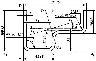 ГОСТ 14635-93 Профили стальные гнутые специальные для вагоностроения. Сортамент