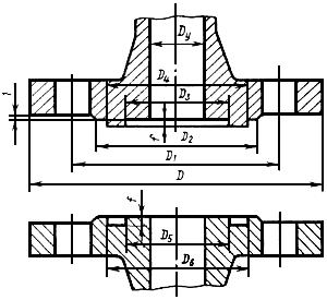 ГОСТ 1536-76 Фланцы судовых трубопроводов. Присоединительные размеры и уплотнительные поверхности (с Изменениями N 1, 2, 3)