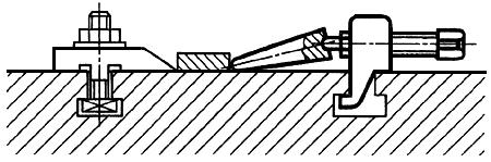 ГОСТ 1556-67 Зажимы винтовые с клином для станочных приспособлений. Конструкция (с Изменениями N 1, 2)