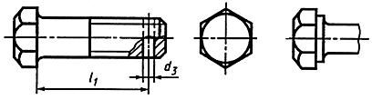 ГОСТ 15589-70 Болты с шестигранной головкой класса точности С. Конструкция и размеры (с Изменениями N 2, 3, 4, 5, 6)