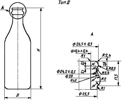 ГОСТ 15844-92 Бутылки стеклянные для молока и молочных продуктов. Технические условия (с Изменением N 1)