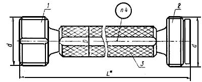 ГОСТ 17758-72 Пробки резьбовые со вставками двусторонние диаметром от 2 до 50 мм. Конструкция и основные размеры (с Изменениями N 1, 2, 3)