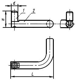 ГОСТ 18757-80 Упоры составные для фиксации повернутой полосы. Конструкция и размеры (с Изменением N 1)