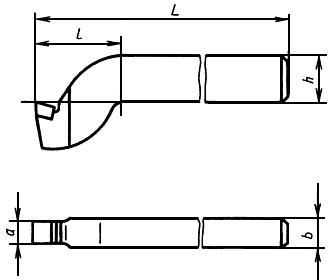 ГОСТ 18892-73 Резцы строгальные чистовые широкие изогнутые с пластинами из твердого сплава. Конструкция и размеры (с Изменениями N 1, 2)