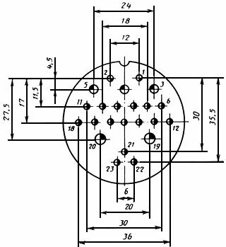 ГОСТ 19104-88 Соединители низкочастотные на напряжение до 1500 В цилиндрические. Основные параметры и размеры (с Изменением N 1)