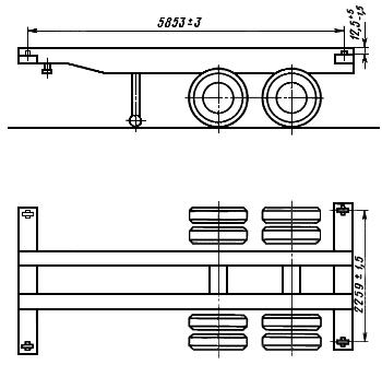ГОСТ 19173-80 Полуприцеп-контейнеровоз грузоподъемностью 20, 320 т. Параметры и размеры. Общие технические требования (с Изменением N 1)