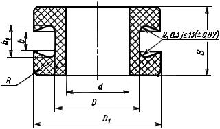 ГОСТ 19421-74 Втулки предохранительные резиновые. Конструкция и размеры (с Изменениями N 1, 2)