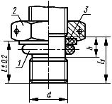 ГОСТ 19528-74 Устройства уплотнительные ввертных соединений с резиновыми кольцами круглого сечения. Конструкция и размеры (с Изменениями N 1, 2)