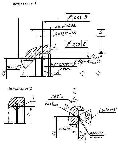 ГОСТ 19751-84 Гнезда затворов соединений с плоской металлической прокладкой. Конструкция и размеры (с Изменением N 1)