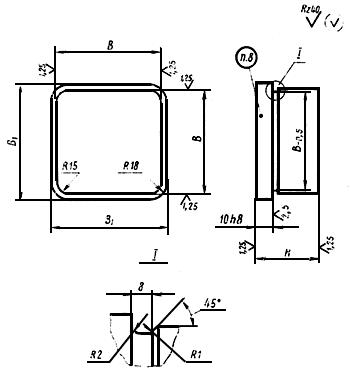 ГОСТ 19943-74 Матрицы квадратные пресс-форм литья под давлением. Конструкция и размеры (с Изменением N 1)