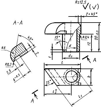 ГОСТ 20872-80 Резцы токарные сборные для контурного точения с механическим креплением многогранных твердосплавных пластин. Конструкция и размеры