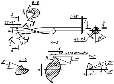 ГОСТ 21580-76 Зенкеры торцовые с цилиндрическим хвостовиком для обработки деталей из легких сплавов. Конструкция и размеры