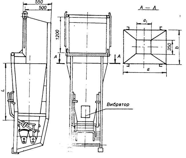 ГОСТ 21807-76 Бункера (бадьи) переносные вместимостью до 2 куб.м для бетонной смеси. Общие технические условия (с Изменением N 1)