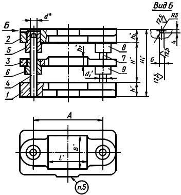 ГОСТ 21883-83 (СТ СЭВ 3324-81) Штампы для листовой штамповки. Блоки штампов с промежуточной плитой с осевым расположением направляющих узлов скольжения. Конструкция и размеры