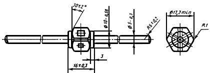 ГОСТ 22400-77 Воротки шестигнездные для инструмента с квадратными хвостовиками. Основные размеры