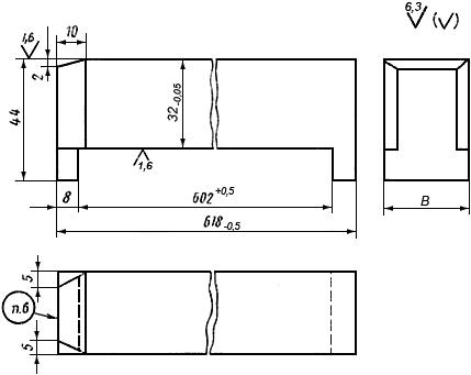 ГОСТ 22657-77 Подушки под направляющие и блоки стационарных двухкассетных пресс-форм. Конструкция и размеры (с Изменением N 1)