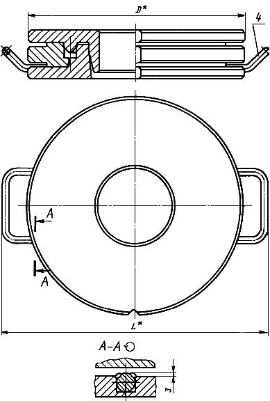ГОСТ 24344-80 Пресс-формы съемные одноместные для изготовления резинотканевых нажимных колец. Конструкция и размеры (с Изменением N 1)