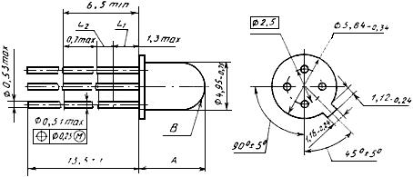 ГОСТ 24354-80 Индикаторы знакосинтезирующие полупроводниковые. Основные размеры (с Изменением N 1)