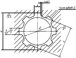 ГОСТ 24821-81 Протяжки для восьмишлицевых отверстий с прямобочным профилем с центрированием по наружному диаметру комбинированные переменного резания. Двухпроходные. Конструкция и размеры (с Изменениями N 1, 2)