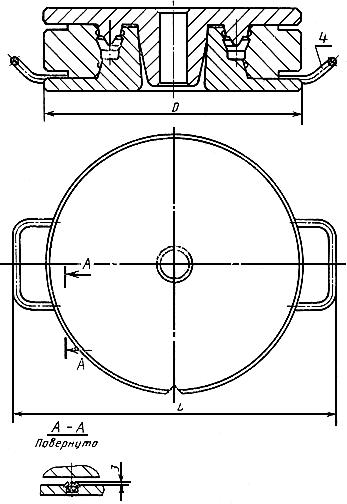 ГОСТ 26619-85 Пресс-формы одноместные для изготовления манжет гидравлических устройств. Конструкция и размеры