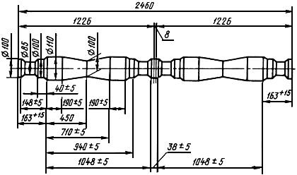 ГОСТ 8320.12-83 Профили периодические поперечно-винтовой прокатки для осей вагонов узкой колеи. Сортамент