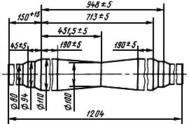 ГОСТ 8320.12-83 Профили периодические поперечно-винтовой прокатки для осей вагонов узкой колеи. Сортамент