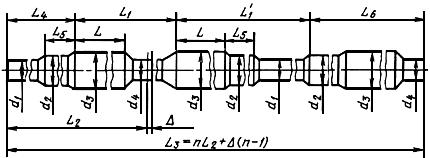 ГОСТ 8320.2-83 Профили периодические поперечно-винтовой прокатки четырехступенчатые для валов электродвигателей. Сортамент