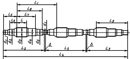ГОСТ 8320.3-83 Профили периодические поперечно-винтовой прокатки пятиступенчатые для валов электродвигателей. Сортамент