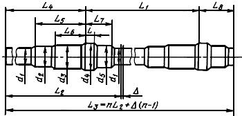 ГОСТ 8320.3-83 Профили периодические поперечно-винтовой прокатки пятиступенчатые для валов электродвигателей. Сортамент