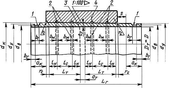 ГОСТ 8838-81 Соединения конические судовых валопроводов. Типы, конструкция и размеры (с Изменениями N 1, 2)