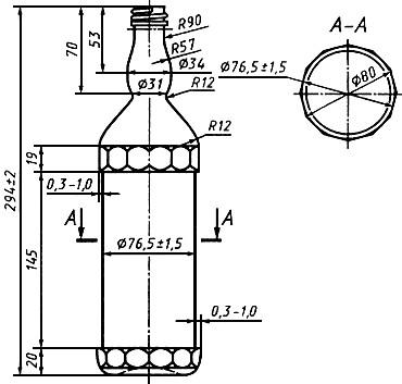 ГОСТ 10117.2-2001 Бутылки стеклянные для пищевых жидкостей. Типы, параметры и основные размеры