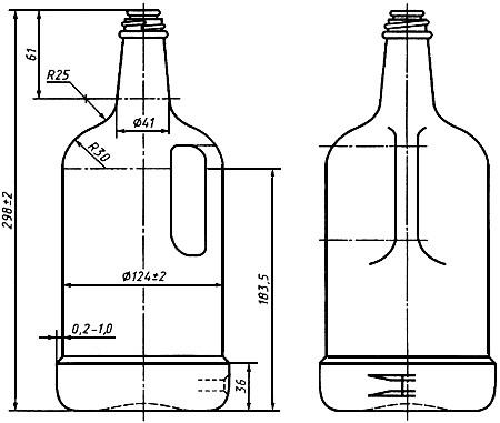 ГОСТ 10117.2-2001 Бутылки стеклянные для пищевых жидкостей. Типы, параметры и основные размеры