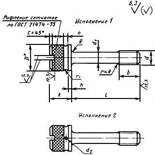 ГОСТ 10344-80 Винты с накатанной головкой невыпадающие класса точности В. Конструкция и размеры (с Изменением N 1)