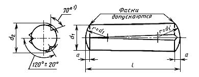 ГОСТ 10773-93 (ИСО 8744-86) Штифты цилиндрические насеченные с коническими насечками. Технические условия
