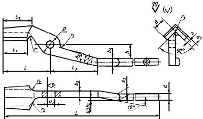 ГОСТ 11391-75 Инструмент кузнечный для ручных и молотовых работ. Клещи продольные с квадратными губками. Конструкция и размеры (с Изменением N 1)
