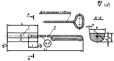 ГОСТ 11421-75 Инструмент кузнечный для ручных и молотовых работ. Раскатки полукруглые. Конструкция и размеры (с Изменением N 1)