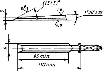 ГОСТ 1184-80 Стамески плоские и полукруглые. Технические условия (с Изменениями N 1, 2, 3)
