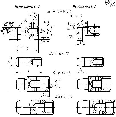 ГОСТ 13160-67 Фиксаторы с вытяжной ручкой для станочных  приспособлений. Конструкция (с Изменениями N 1, 2)