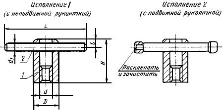 ГОСТ 13426-68 Гайки с рукояткой для станочных приспособлений. Конструкция (с Изменениями N 1, 2)
