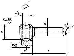 ГОСТ 13432-68 Винты нажимные с отверстием под рукоятку и цилиндрическим концом для станочных приспособлений. Конструкция и размеры (с Изменением N 1)