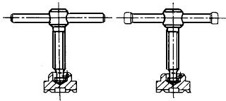 ГОСТ 13433-68 Винты нажимные с отверстием под рукоятку и концом под пяту для станочных приспособлений. Конструкция и размеры (с Изменением N 1)
