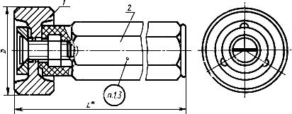 ГОСТ 14818-69 Калибры-пробки гладкие штампованные непроходные с насадками диаметром свыше 50 до 100 мм. Конструкция и размеры (с Изменениями N 2, 3)
